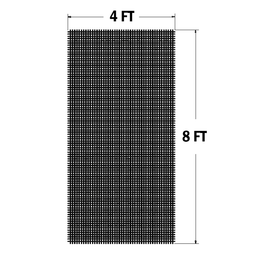 63-000-BK MODULAR SOLUTIONS MESH<br>1'' X 4' X 8', BLACK